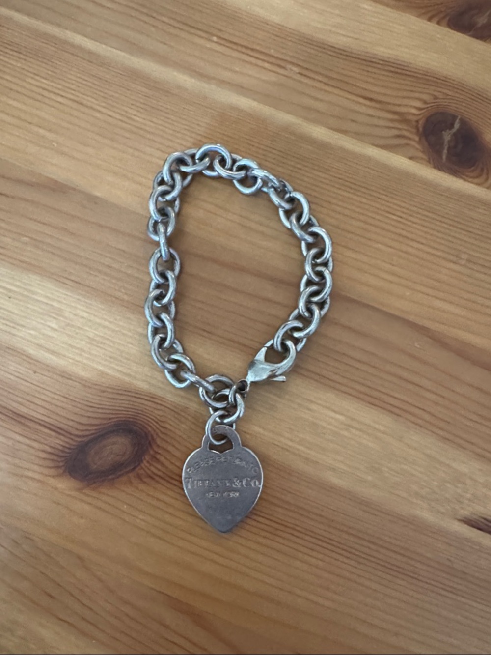 Tiffany & Co. Heart Tag Link Bracelet - Silver